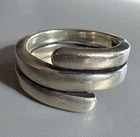 Sterling Silver 925 Heavy Vintage Spiral Band Ring Gents Men’s Women’s - Size R