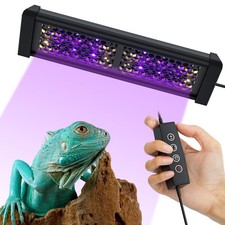 8.5" Aluminum UVB 10.0 LED Reptile Light Bar with Timer  Dimmer, Ultra-Slim ...