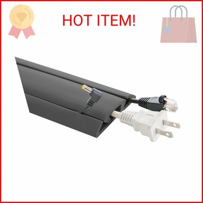 UT Wire 3 Channel Floor Cord Protector with Top Loading Access   Flexible, Stay 