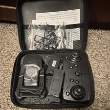 Foldable Mini Ready-to-Fly Drone w/ Remote, Battery, Case Extra Propellers