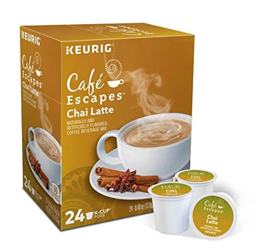 , Bebida de té Chai Latte, cápsulas Keurig K-Cup de una sola porción, 120 unidades (5 cajas de Foto 2 de 4