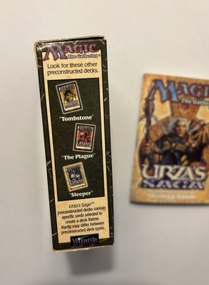 MTG URZAS SAGA 未開封　tombstone MTG Urza's Saga Empty Deck Box + Rulebook Vintage 90s Magic | eBay