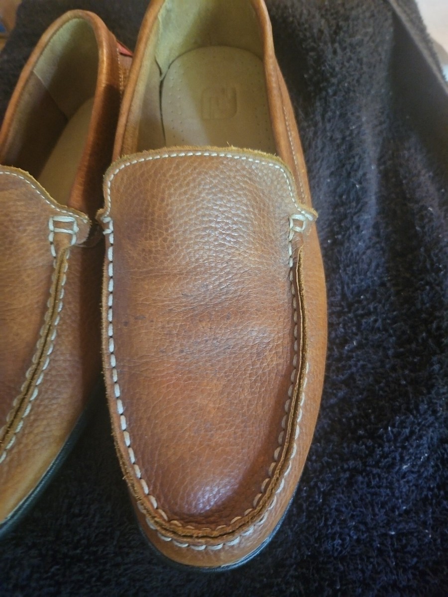 FJ1 シルバー FootJoy Club Shoes Mens 9M Brown Leather Casual Loafers FJ 79013