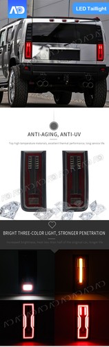 For 03-09 Hummer H2 SUV 4-in-1 LED Tail Light +10pcs LED Cab Lights Smoked Lens - Picture 17 of 19