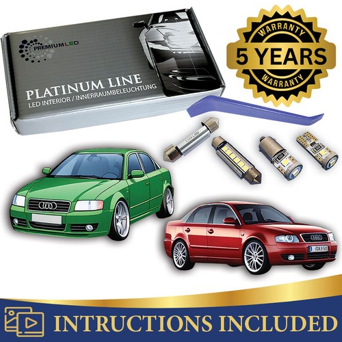AUDI A4 B6 B7 PREMIUM LED INNENAUSSTATTUNG KIT LIMOUSINE 14 SMD BIRNEN FEHLERFREI S4 RS4 - Bild 1 von 11