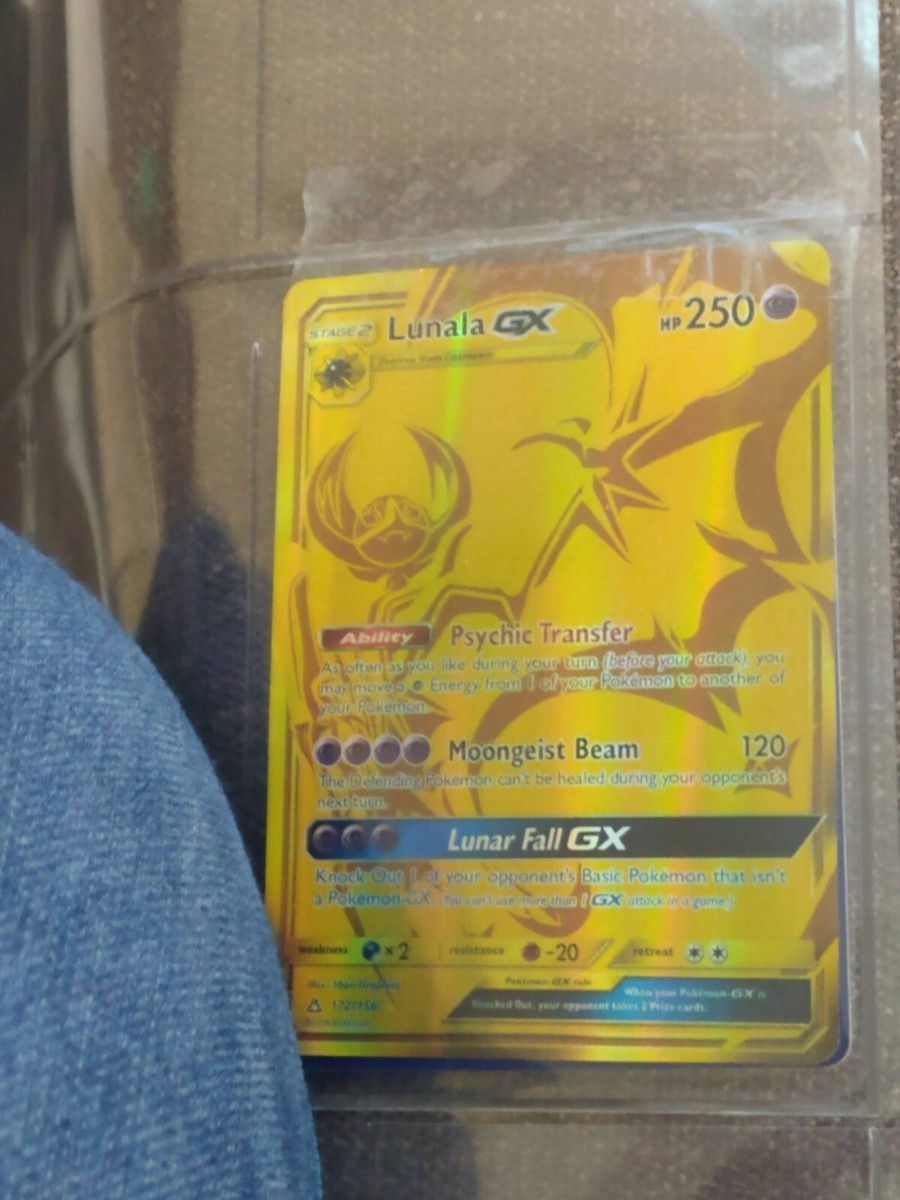 pokemon card lunala gx gold 172/156 | eBay
