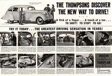 1938 Hudson Eight Custom Country Sedan Terraplane 2-page Vintage Print Ad 1