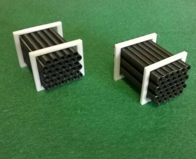 Abflussrohre Wasserrohre Stapel mit Rahmen LKW Ladung Spur OO/H0 Modelleisenbahn x2