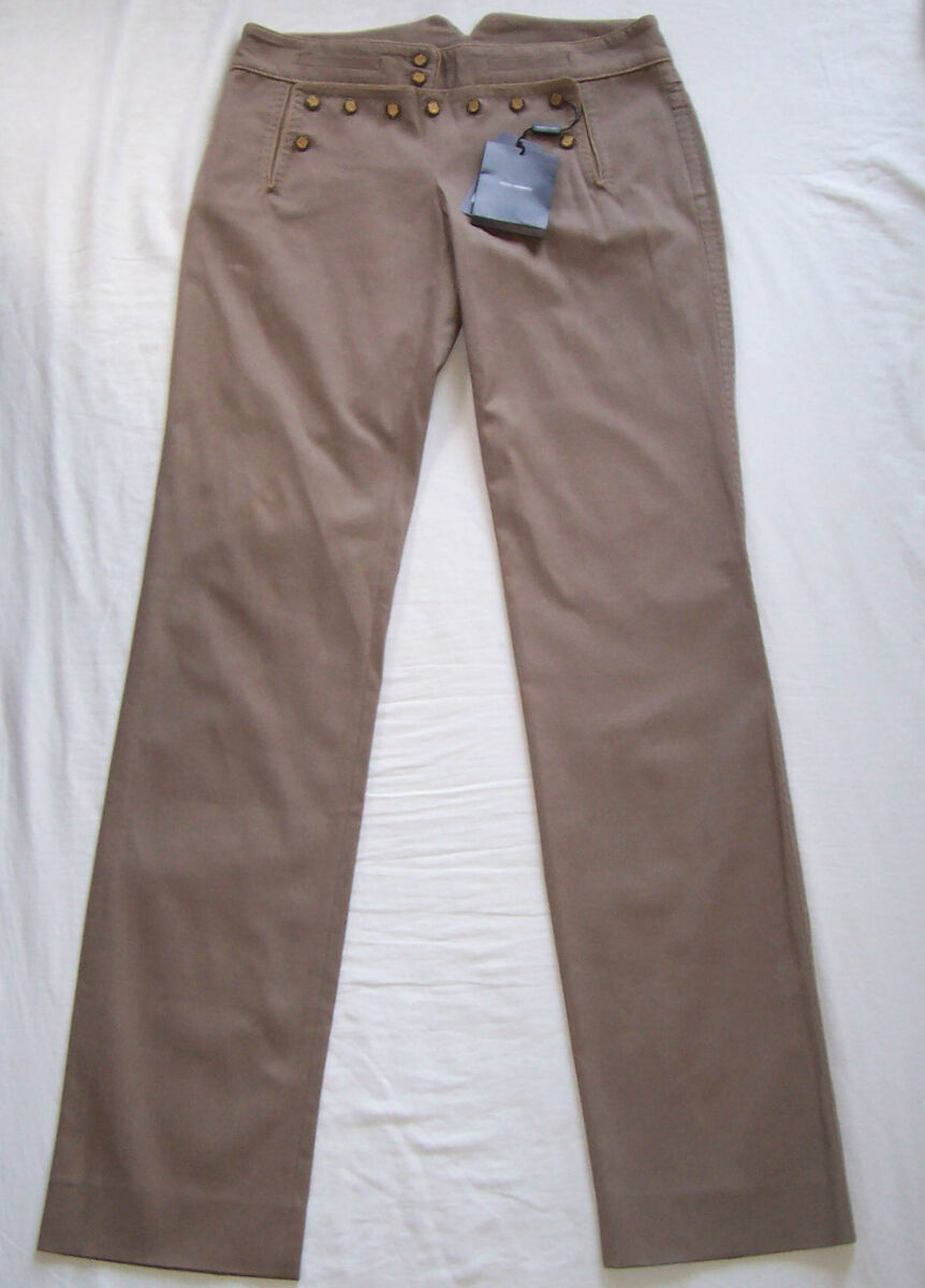DOLCE & GABBANA Vintage Tan Cotton Textured Crest Button DOLCE & GABBANA Vintage Tan Cotton Textured Crest Button
