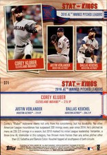 2019 Topps Big League Stat Kings #371 Keuchel/Justin Verlander/Corey Kluber