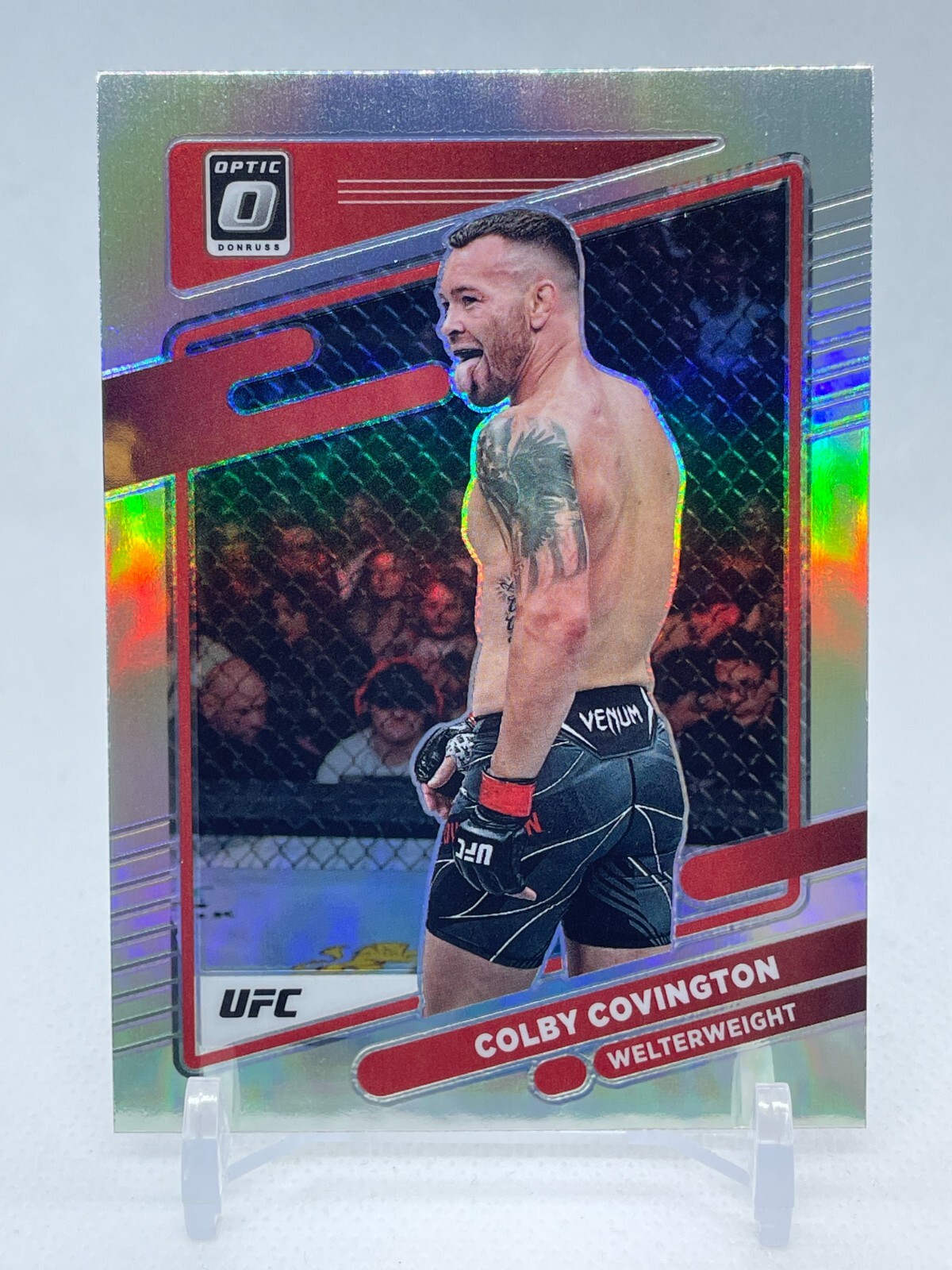 Colby Covington 2022 Panini Donruss Optic UFC Holo Silver Prizm Card  #52