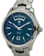 Tag Heuer 42mm Men's LINK Automatic Calibre 5 Black Dial SS Watch! Ref: WJF2010!