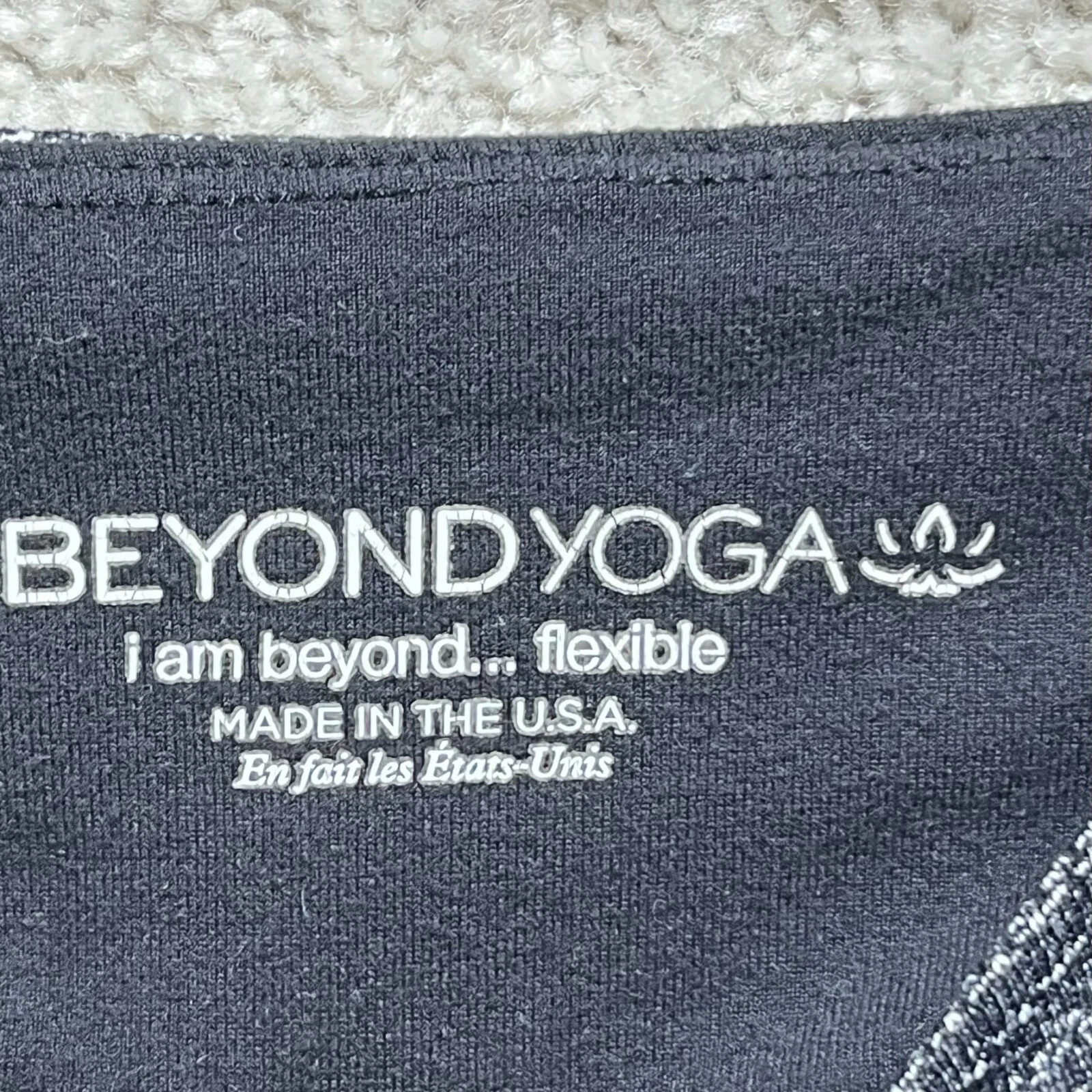 beyond-yoga striped cropped pullover high waist leggings
