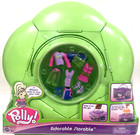 POLLY POCKET ADORABLE STORABLE GREEN FLOWER STORAGE CARRYING CASE 10 FASHION
