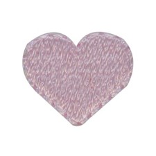 ID 3299B Lot of 4 Tiny Pink Heart Patch Love Shape Embroidered Iron On Applique