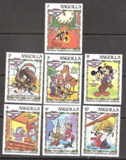 Anguilla 1983 Disney Christmas Jiminy Cricket MNH (SC# 547-553)