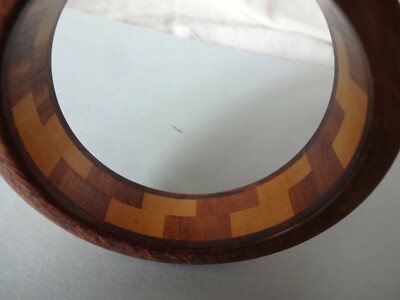 Bracelet Jonc En Bois Marqueterie Tricolore – Marron, Beige, Noir – Diamètre 6,6 Cm (état Neuf)