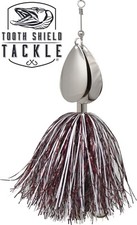 Tooth Shield Tackle 309 Musky Bucktail Muskie Inline Spinner (White Cranberry)