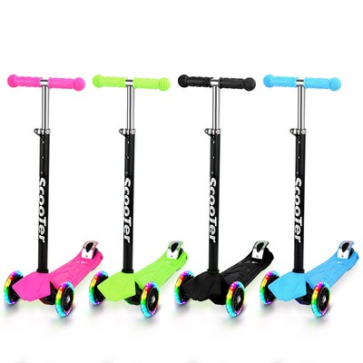 Kinderroller Rutschfest bis 50KG Kickscooter Scooter LED Räder Cityroller Alu