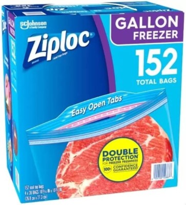 【はる】冷凍ラット 約150g 38匹 152 Ziploc 916198 Gallon Freezer Bags - 4 Pack of 38 Grip'n Seal