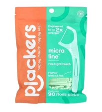 Plackers Micro Mint Freshens Breath, Mint, 90 Count