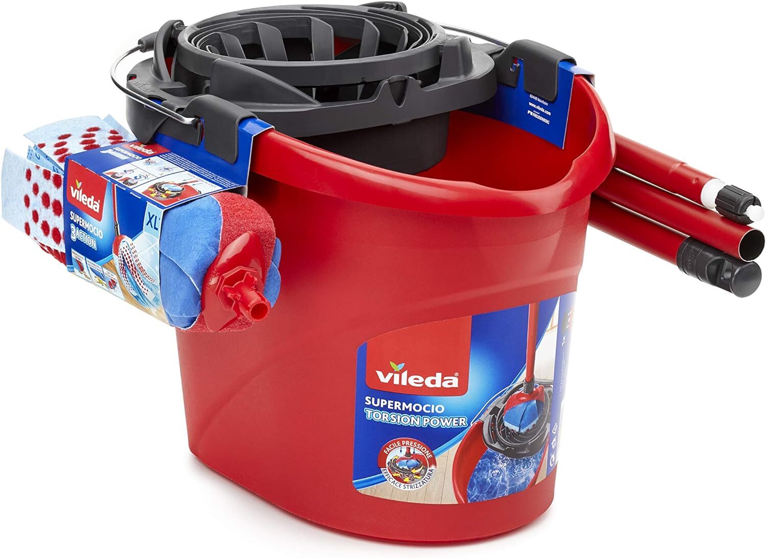 Vileda SuperMocio Sistema, Sistema Lavapavimenti, Set Con Strizzatore...