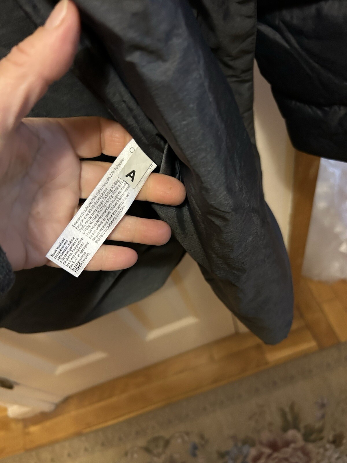 Gray Down Filled Puffer Jacket Coat With High Fun… - image 5