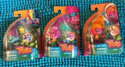NEW ~ DREAMWORKS TROLL ~ FIGURE W/CRITTER ~ HASBRO ~ CHOOSE 1 or ALL ~ 1+ SHIP 