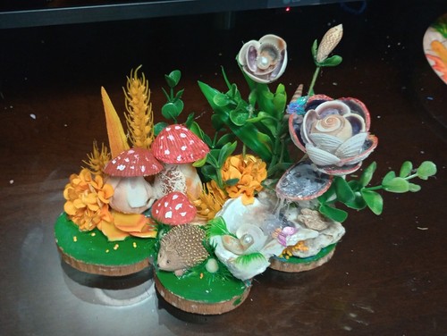autumn Decor,Seashells handmade crafts , waterfall, - Picture 8 of 10