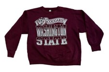 Suéter Cuello Redondo Colegio WSU Washington State Cougars 1989 De Colección Talla L