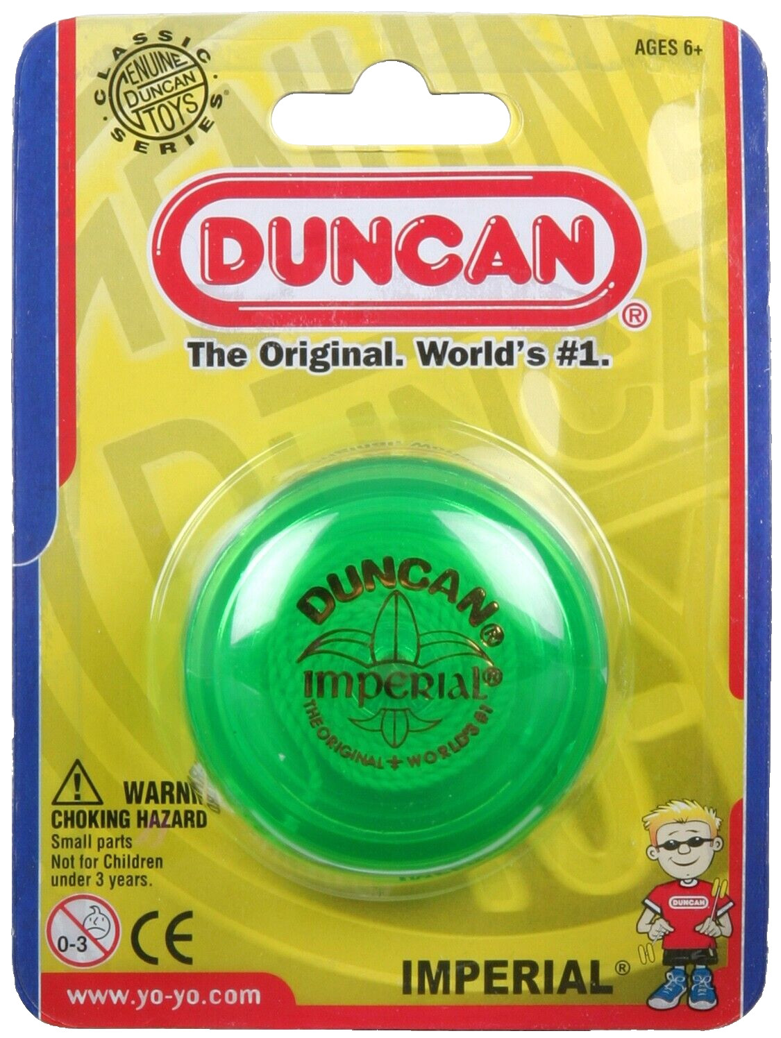 DUNCAN IMPERIAL YO-YO - THE ORIGINAL WORLDS #1 YOYO - (GREEN) - BRAND NEW!