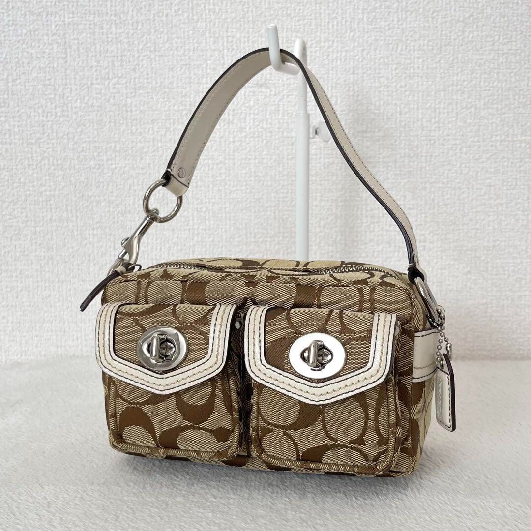 バッグ Coach Signature Brown Mini Satchel Bag COACH Signature Brown Mini Satchel Bag | eBay