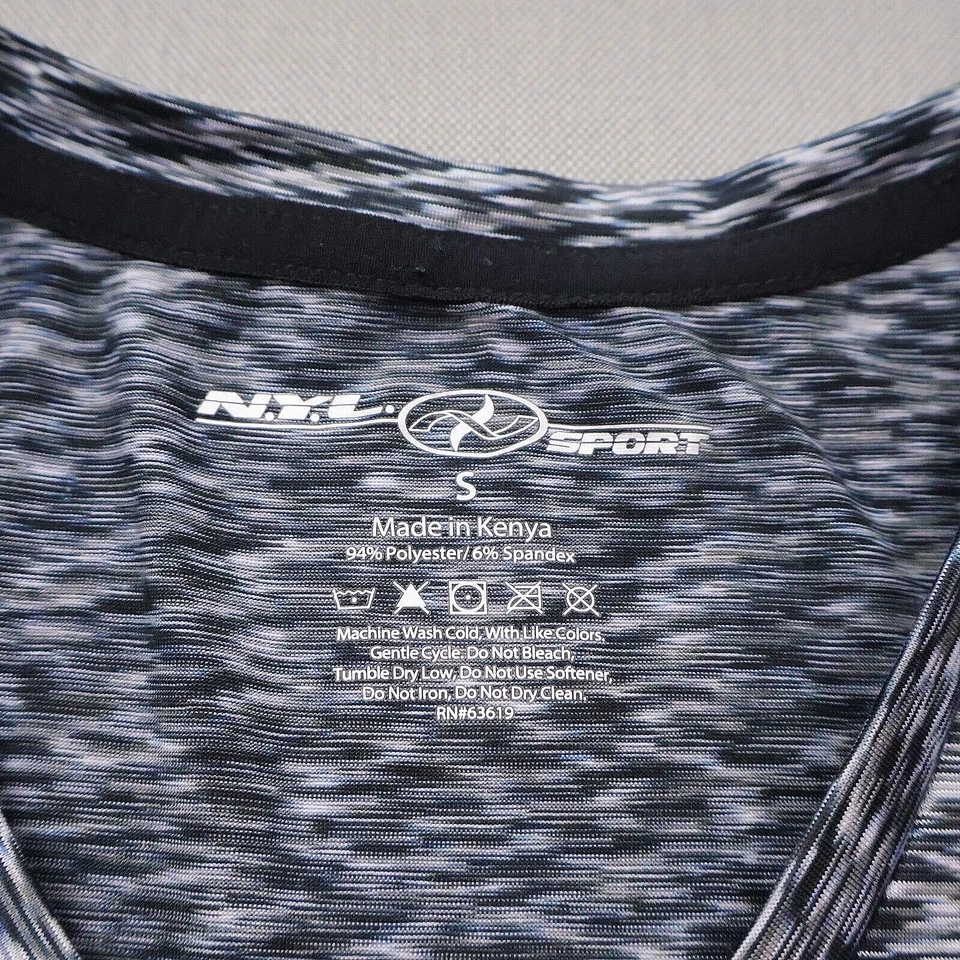 Top deportivo pequeño para mujer NYL deportivo gris moteado manchado Crossfit atletismo Foto 4 de 4