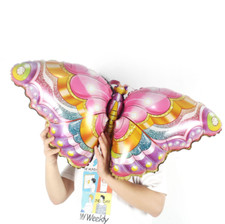 Butterfly Balloon Birthday Party Decor Helium/Air Self Seal Glossy Foil Huge