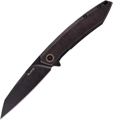 RUIKE P831 Framelock Black Smooth Folding 14C28N Steel Pocket Knife P831SSB