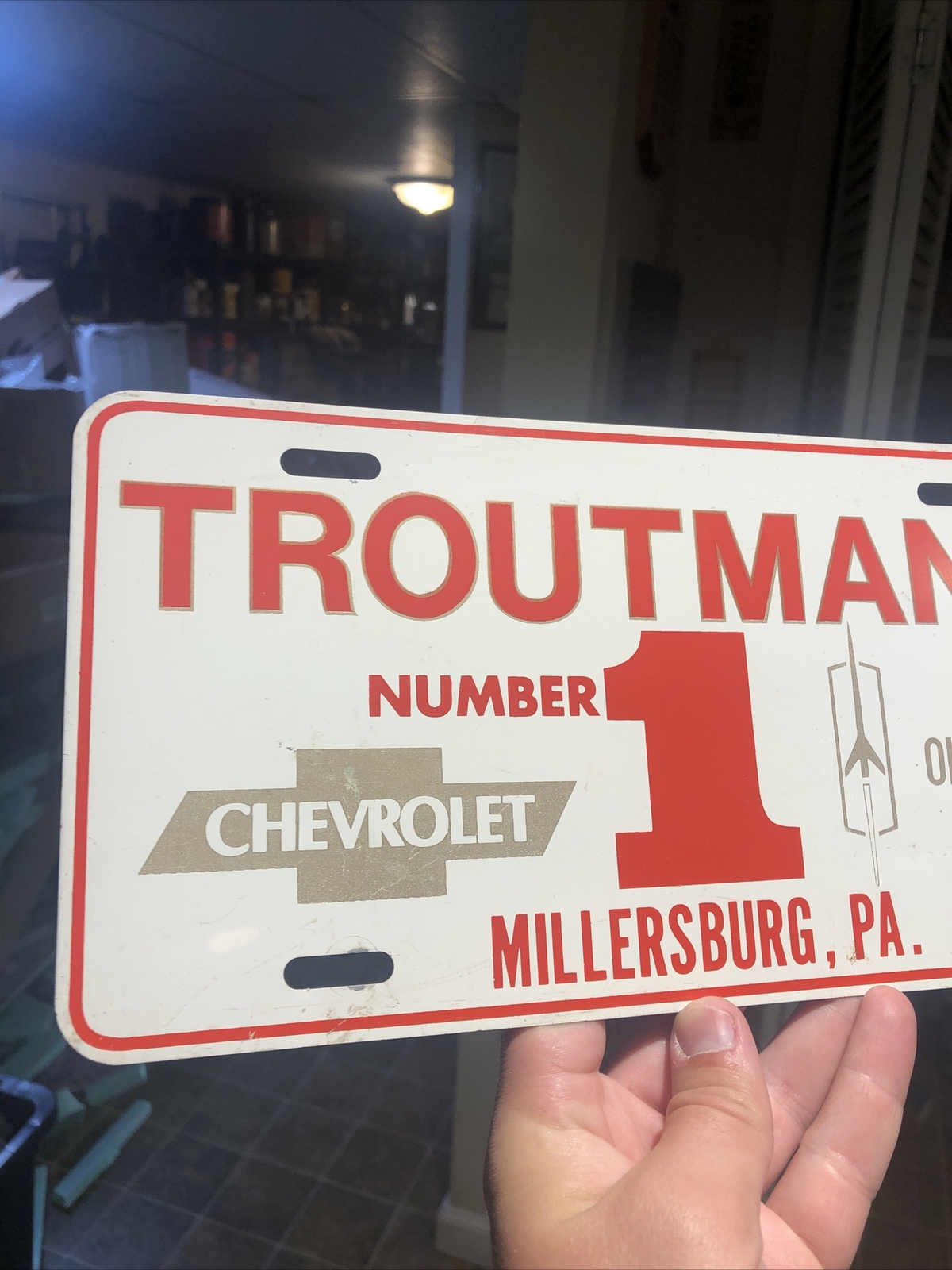1970s Troutman Chevrolet Dealer License Plate Millersburg Pennsylvania License eBay