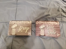 Stonehouse Collection RSVP Reply Postcards Rustic Theme 50 Ct & Save The Date 32