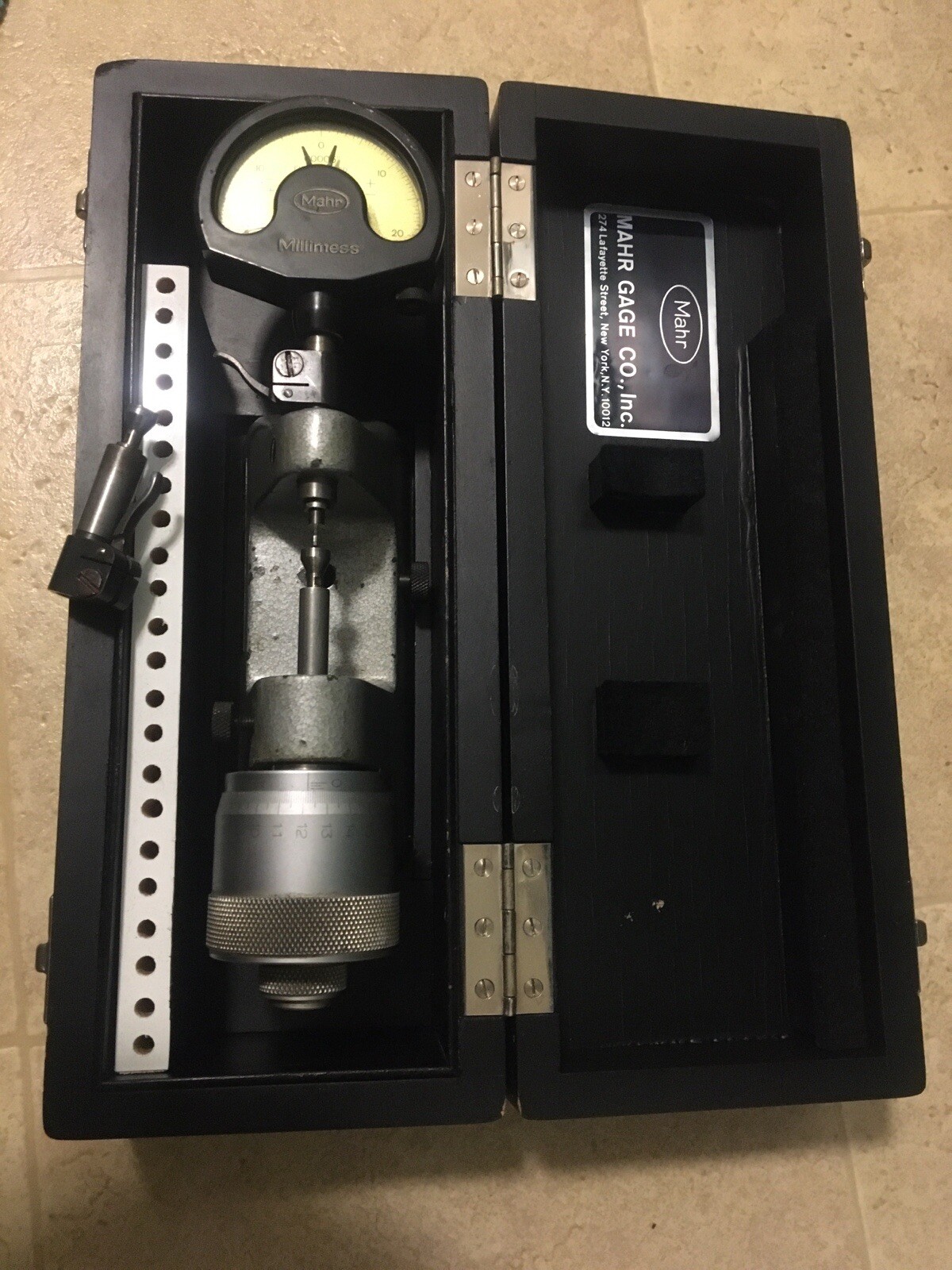 Inspection Carl Mahr Millimess .00005" Indicator Bench Micrometer