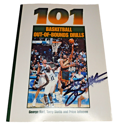 101 Basketball Out Of Bounds Drills Softcover Book  Karl Johnson- Stotts- signed