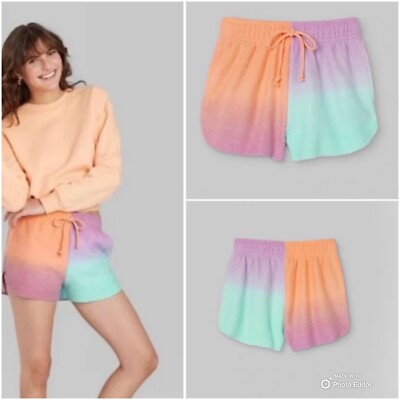 Wild Fable Dolphin Shorts Size XL PJ Loungewear Multicolor Colorful Purple NWT