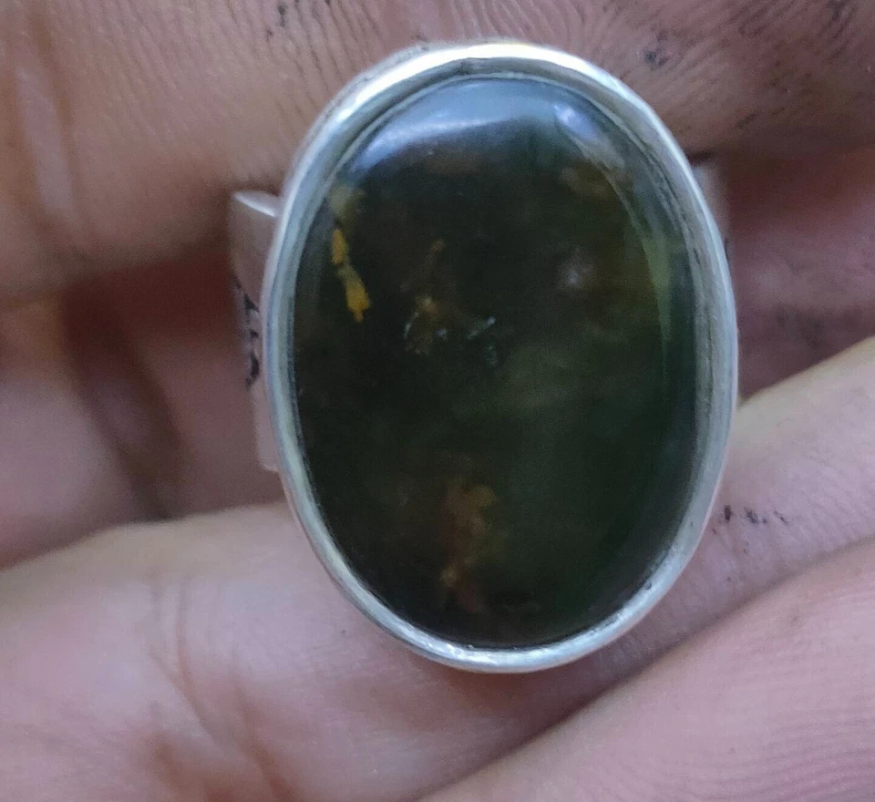 Anillo de plata de ley 925 peridoto egipcio زبرجد مصري Foto 4 de 4