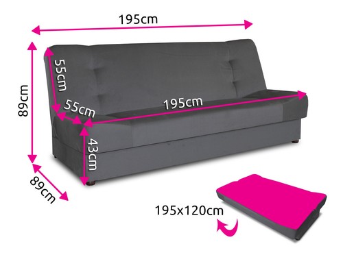 Schlafcouch SENA mit Schlaffunktion - Bettsofa mit Bettkasten, Schlafsofa, Sofa - Bild 5 von 15