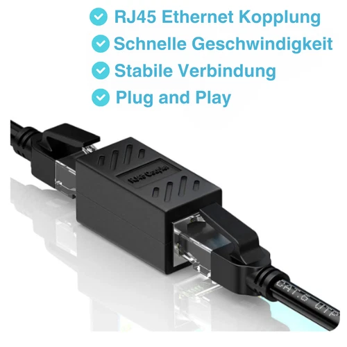 2x RJ45 Kupplung Cat7 LAN Verbinder für Verlängerung Modul Kabel Cat7 Cat6A Cat6 - Bild 9 von 9