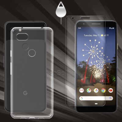 Anti-Strike Ultra-Thin Screen Protector and TPU Case for Google Pixel 3a XL New