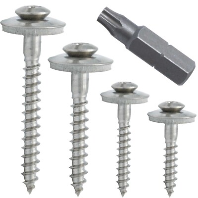 Spenglerschrauben 4,5 Edelstahl Torx TX20 A2 Dichtscheibe 15mm V2A/VA Wellplatte