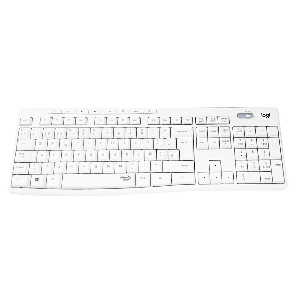 Logitech MK295 Silent Wireless Keyboard & Mouse Spanish QWERTY White 920-009822 - Image 2 of 3