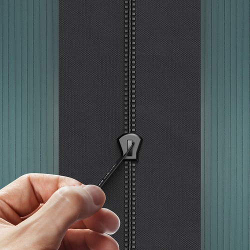 Peeling and Stick Reißverschluss, 7 Fuß x 3 Zoll Robuste Staubbarriere, doppelseitig, 1er-Pack - Bild 6 von 6