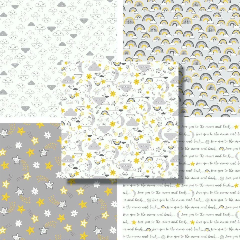 TO THE MOON & BACK COTTON FABRIC RANGE by Michael Miller * Quilting * Craft *...