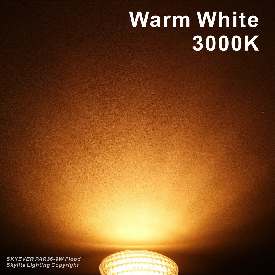 2 pcs Waterproof PAR36 LED Landscape Light Bulb 6W 9W 12W 15W 12V Glass housing - Image 4 of 4