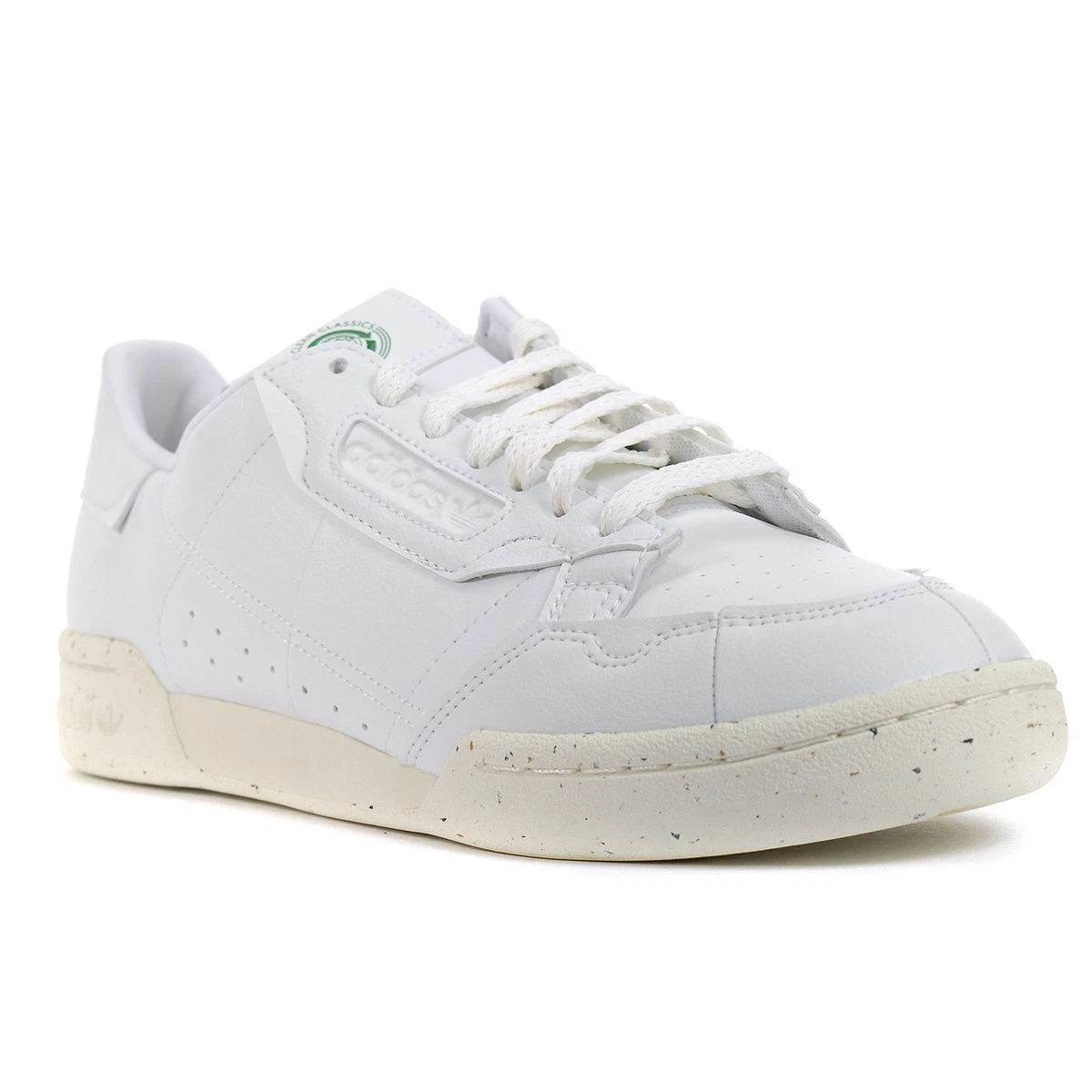 Adidas Men s Continental 80 Cloud White Off White Green Sneakers